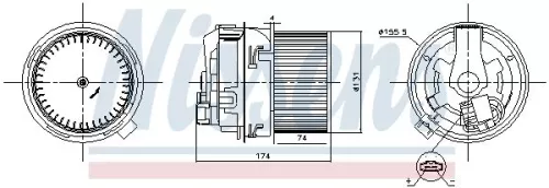 Binnenventilator NISSENS 87591)