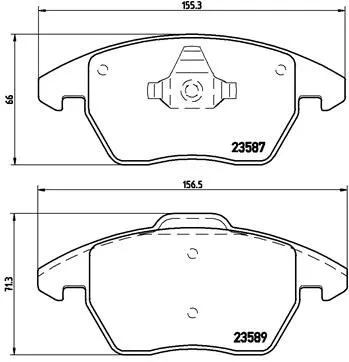 Remblokkenset, schijfrem BREMBO P 85 105)