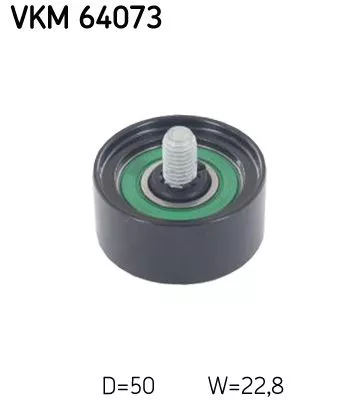 Ombuigings-/geleidingspoelie, V-geribbelde riem SKF VKM 64073)