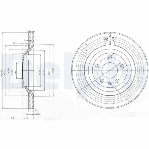 Remschijf DELPHI BG3991)