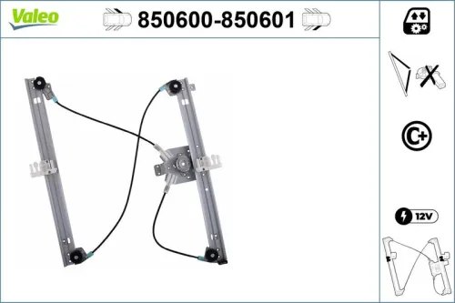 Raammechanisme VALEO 850601)