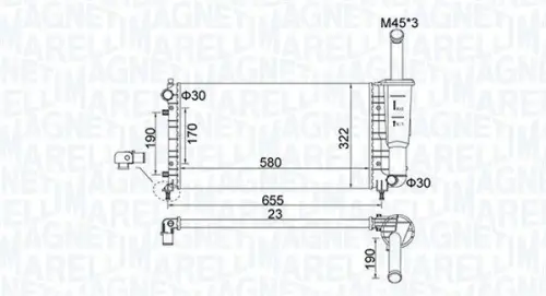 Radiateur MAGNETI MARELLI 350213183600)
