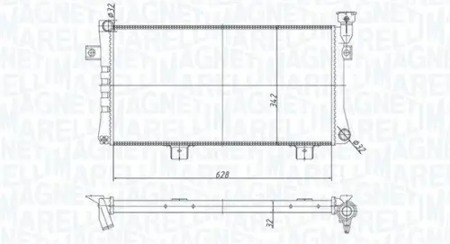 Radiateur MAGNETI MARELLI 350213180600)