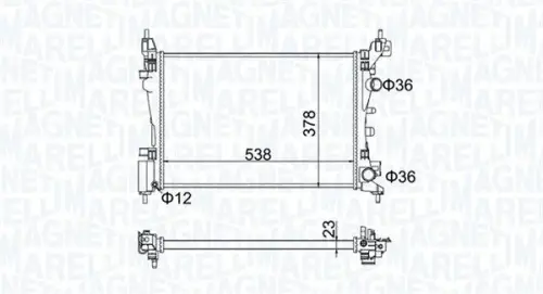 Radiateur MAGNETI MARELLI 350213186700)