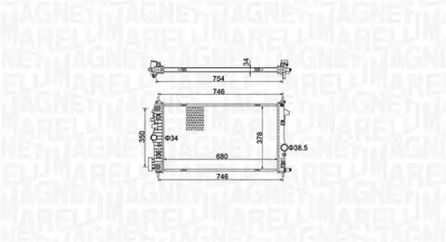 Radiateur MAGNETI MARELLI 350213152300)