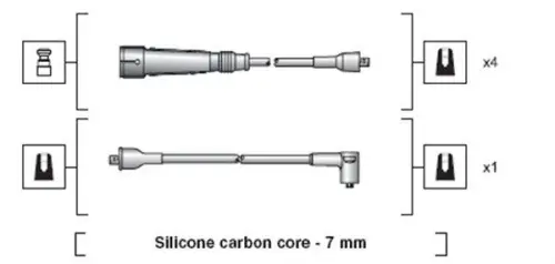 BOUGIEKABELSET MAGNETI MARELLI 941318111112)