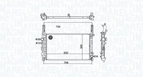 Radiateur MAGNETI MARELLI 350213162900)