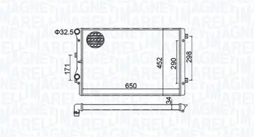 Radiateur MAGNETI MARELLI 350213157800)