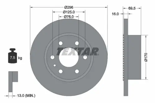 REMSCHIJF TEXTAR 93177500)