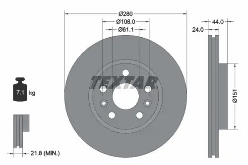 REMSCHIJF TEXTAR 92196803)