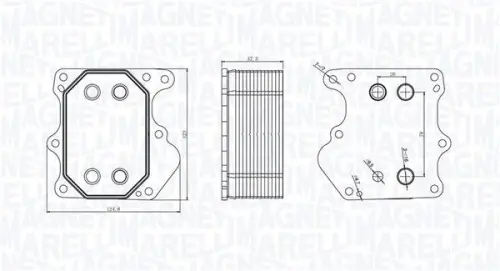 Oliekoeler, motorolie MAGNETI MARELLI 350300000500)