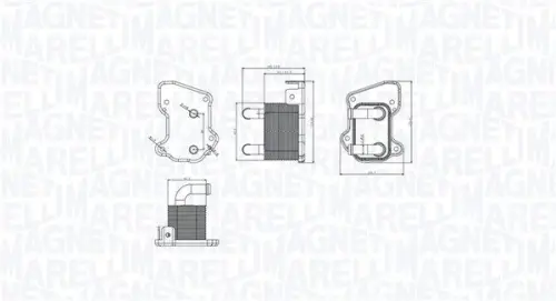 Oliekoeler, motorolie MAGNETI MARELLI 350300002200)