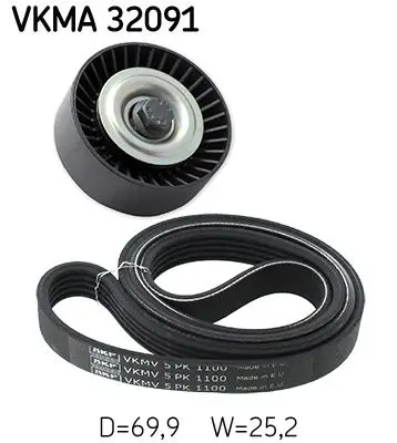 Poly V-riem set SKF VKMA 32091)