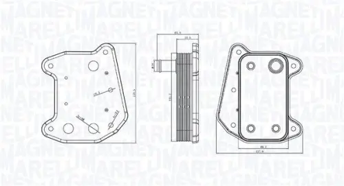 Oliekoeler, motorolie MAGNETI MARELLI 350300001700)