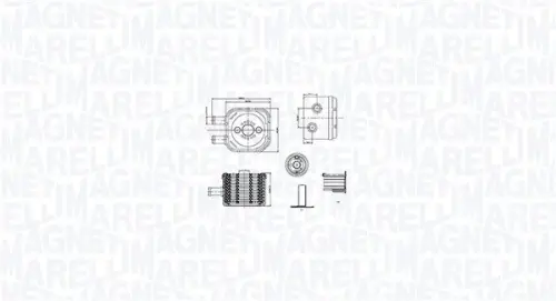 Oliekoeler, motorolie MAGNETI MARELLI 350300003500)