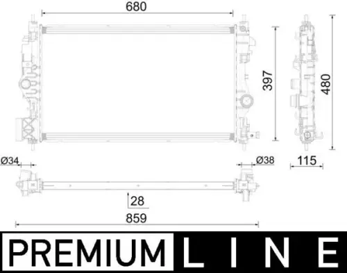 Radiateur MAHLE CR 2590 000P)