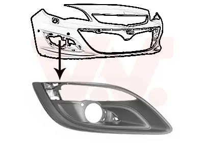 Ventilatiegrille, bumper VAN WEZEL 3753592)