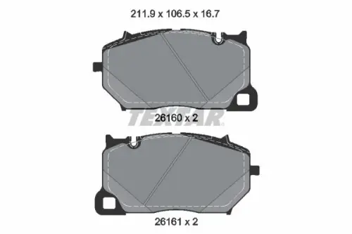 KLOCKI HAM. PORSCHE P. CAYENNE/PANAMERA 2,9-4,0 23- TEXTAR 2616001)