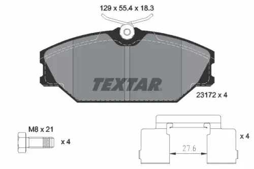 REMBLOKKENSET, SCHIJFREM TEXTAR 2317203)