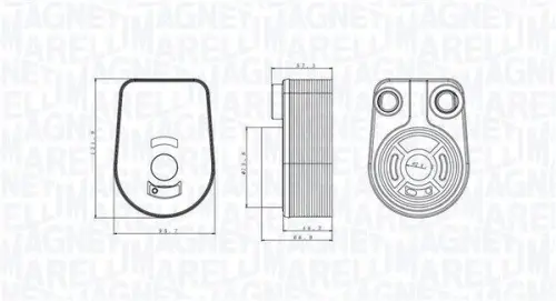 Oliekoeler, motorolie MAGNETI MARELLI 350300002800)