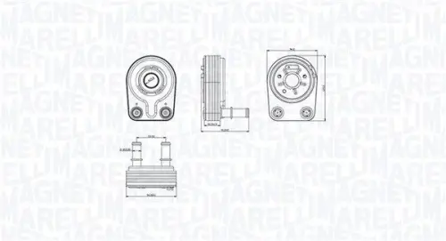 Oliekoeler, motorolie MAGNETI MARELLI 350300001400)
