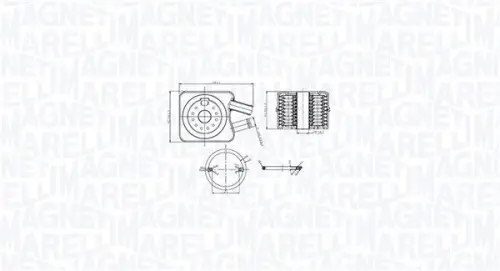 Oliekoeler, motorolie MAGNETI MARELLI 350300003200)