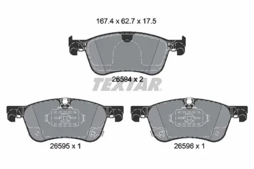 KLOCKI HAM. DACIA P. BIGSTER/DUSTER 1,0-1,8 23- TEXTAR 2659401)