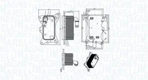 CHŁODNICA OLEJU DB C KLASA W205 2,1 14- MAGNETI MARELLI 350300006300)