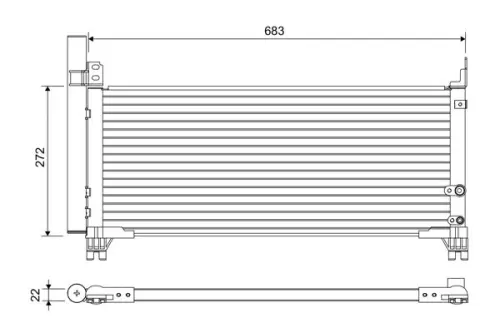 Condensor, airconditioning VALEO 822664)