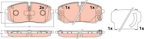 KLOCKI HAM. HYUNDAI P. I20 1,6 T-GDI 20- TRW GDB2633)