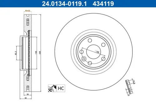 TARCZA HAM. JAGUAR P. E-PACE 1,5-2,0 17- ATE 24.0134-0119.1)