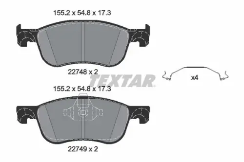 KLOCKI HAM. FORD P. TOURNEO/TRANSIT 1,0-1,5 23- TEXTAR 2274806)