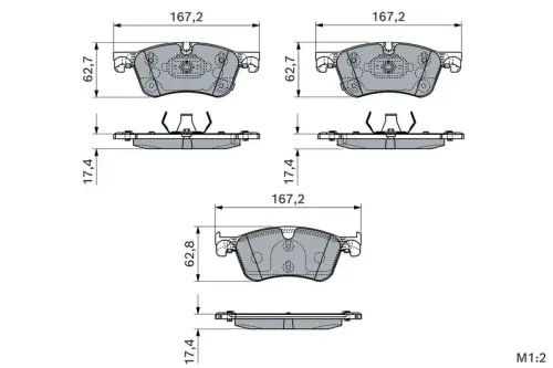KLOCKI HAM. DACIA P. BIGSTER/DUSTER/JOGGER/LOGAN 1,0-1,2 23- BOSCH 0 986 460 323)