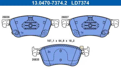 KLOCKI HAM. RENAULT P. AUSTRAL/MEGANE E-TECH 21- CERAMIC ATE 13.0470-7374.2)