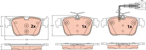 KLOCKI HAM. AUDI T. A3 1,0-1,5 TFSI/2,0 TDI 19- TRW GDB2593)