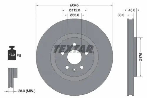 TARCZA HAM. MG P. HS 1,5/MG 4 EV 22- TEXTAR 92355103)