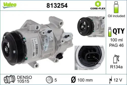 Compressor, airconditioning VALEO 813254)