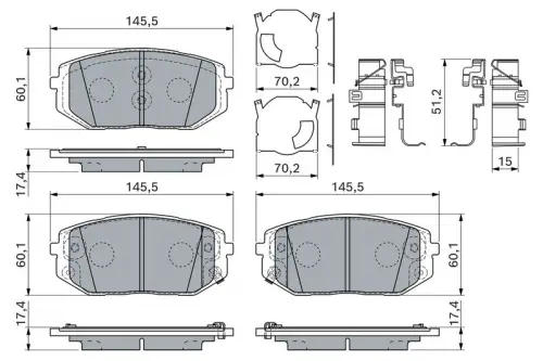 KLOCKI HAM. KIA P. NIRO EV 22- BOSCH 0 986 460 296)