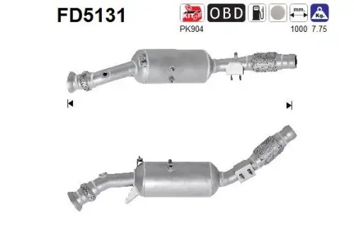 FILTR CZĄSTEK STAŁYCH DPF DB SPRINTER OM651 EURO 5 AS FD5131)