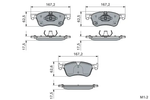 KLOCKI HAM. NISSAN P. X-TRAIL 1,5 VC-T 22- BOSCH 0 986 460 222)