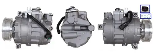 KOMPRESOR KLIMATYZACJI REGENEROWANY VW PHAETON (3D1, 3D2, 3D3, 3D4, 3D6, 3D7, 3D8, 3D9) 3.0 V6 TDI 4MOTION ELSTOCK 51-1262)