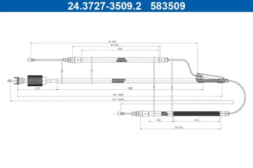 LINKA HAM. RĘCZ. OPEL T. MERIVA 1,3-1,7 CDTI 10-17 LE/PR KPL. ATE 24.3727-3509.2)