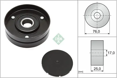 ROLKA PASKA WIELOROWK. VW 2,5TDI Schaeffler INA 531 1055 10)