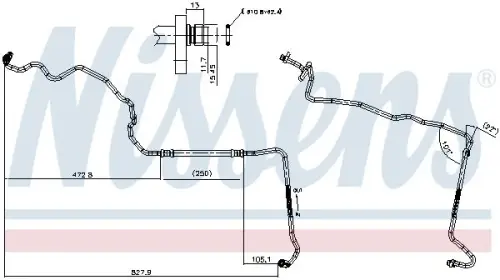 PRZEWÓD KLIMATYZACJI RENAULT KANGOO (KW0/1) (09-), RENAULT KANGOO EXPRESS (FW0/1) (09-), M NISSENS 843389)