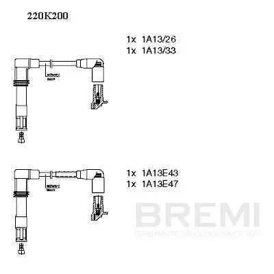 BOUGIEKABELSET BREMI 220K200)