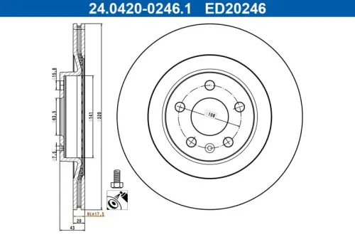 TARCZA HAM. POLESTAR T. 2 EV 19- ATE 24.0420-0246.1)