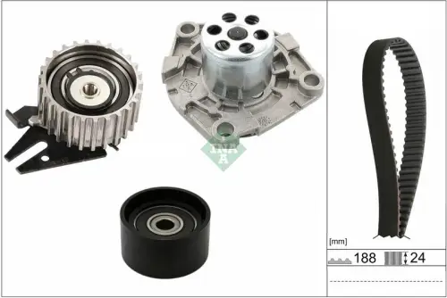 ZESTAW ROZRZĄDU FIAT 1,6M-JET 500X/DOBLO/TIPO (Z POMPĄ) Schaeffler INA 530 0968 30)