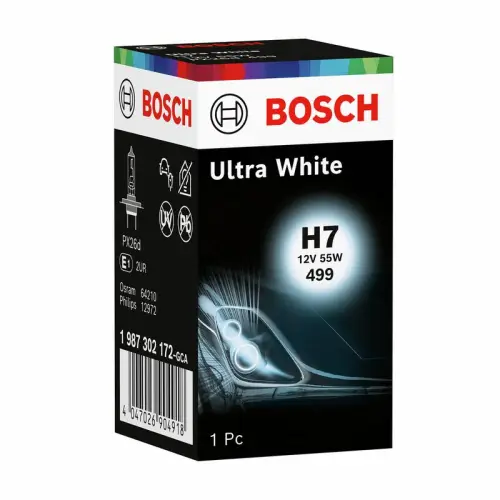 ŻARÓWKA ULTRA WHITE H7 12V 55W PX26D 4800K BOSCH 1 987 302 172)
