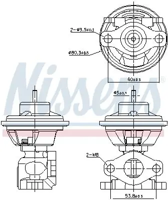 ZAWÓR EGR HYUNDAI 2,0CRD NISSENS 98479)