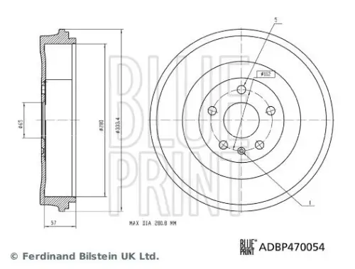 BĘBEN HAM. AUDI T. Q4 E-TRON 21- BEZ ŁOŻYSKA BLUE PRINT ADBP470054)